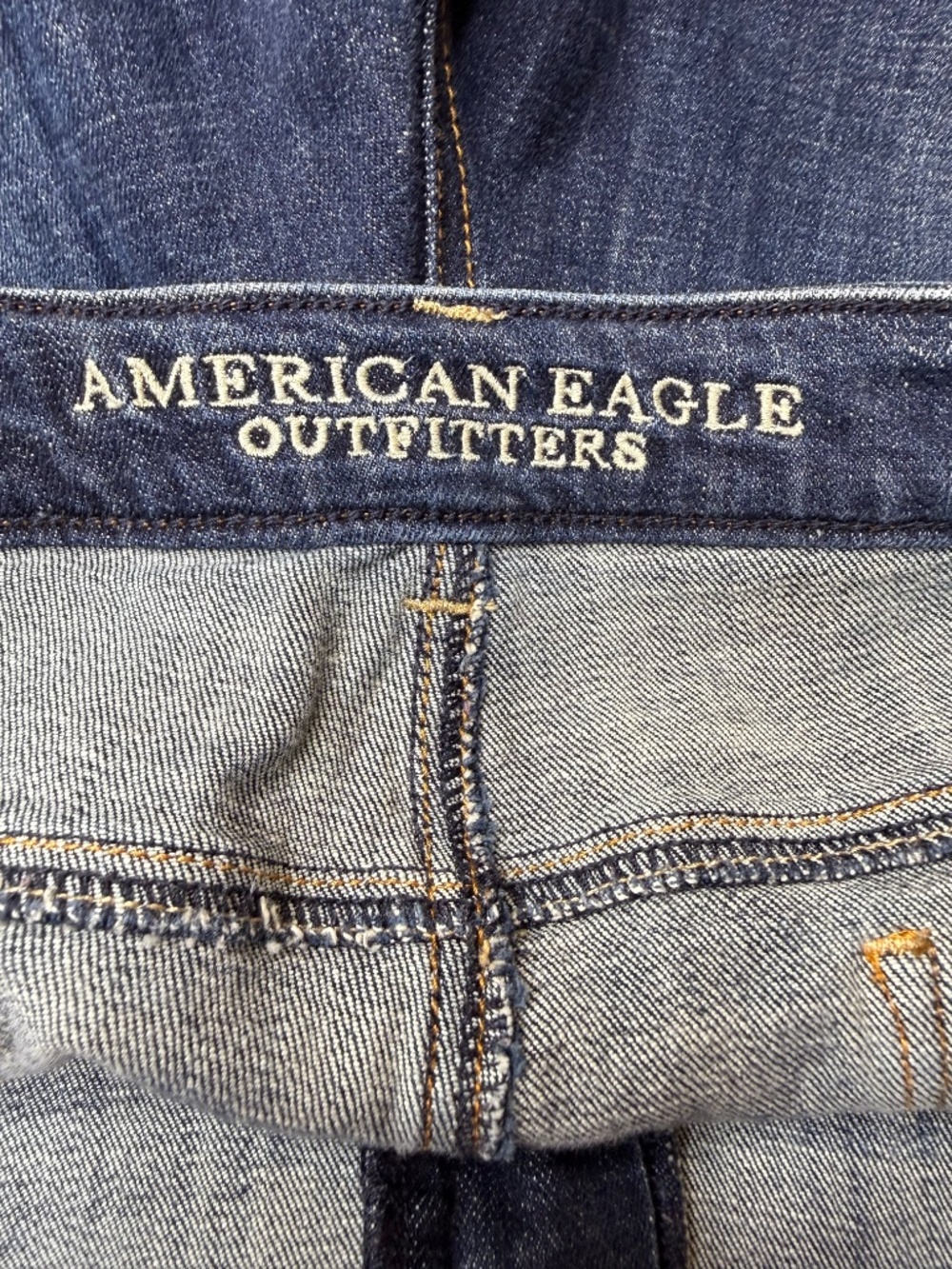 American Eagle Outfitters High Rise Skinny Stretch Dark Whisker Jeans 18 Long - Picture 12 of 12